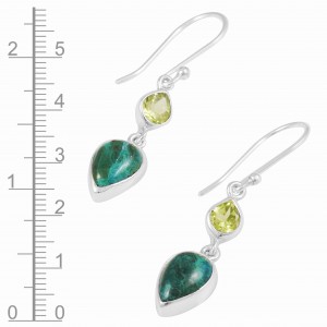 Chrysocolla & Peridot Earrings