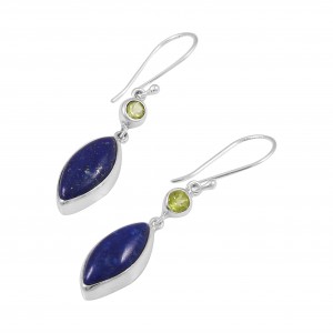 Lapis Lazuli & Peridot Earrings