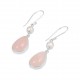 Rose Quartz & Pearl Earrings