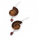 Ammonite & Garnet Earrings
