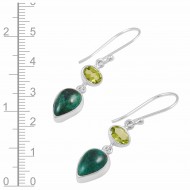 Chrysocolla & Peridot Earrings Chrysocolla & Peridot Earrings