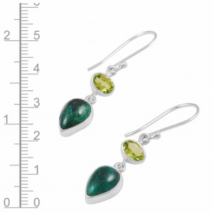 Chrysocolla & Peridot Earrings