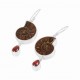 Ammonite & Garnet Earrings Ammonite & Garnet Earrings
