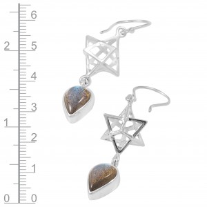 Labradorite & Merkaba Earrings