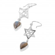 Labradorite & Merkaba Earrings