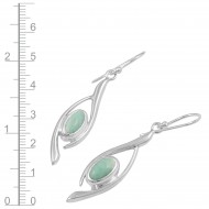 Blue Opal Fossil Wood Earrings Blue Opal Fossil Wood Earrings