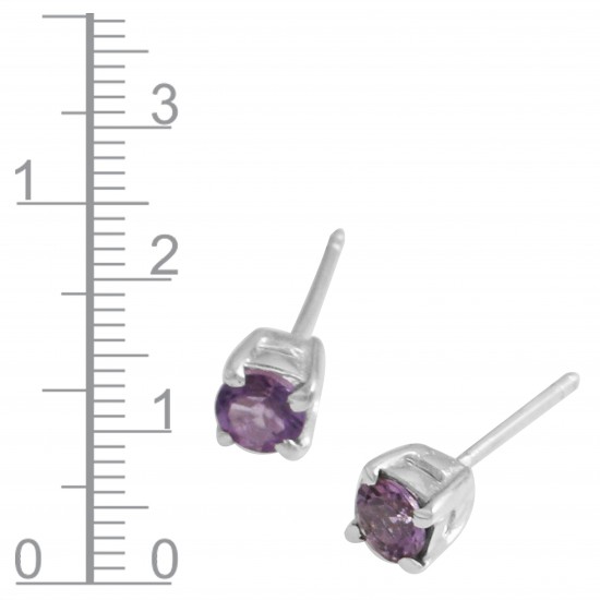 Amethyst Stud Earrings