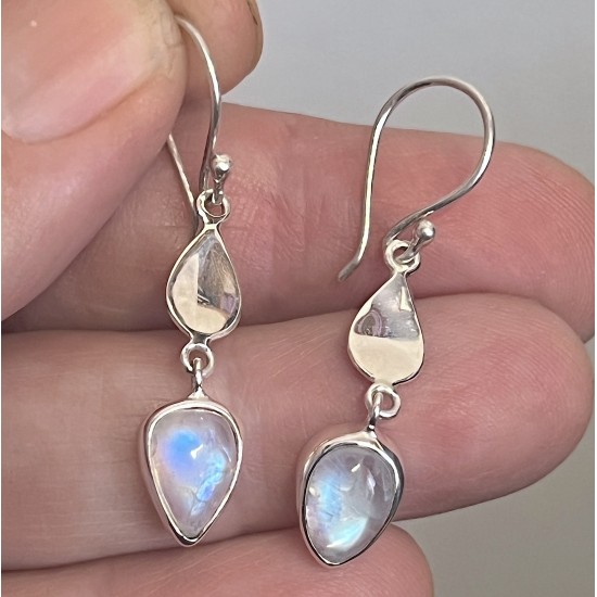 Rainbow Moonstone Earrings