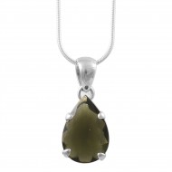 Moldavite Pendant (Faceted)