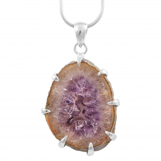 Amethyst Druzy Pendant