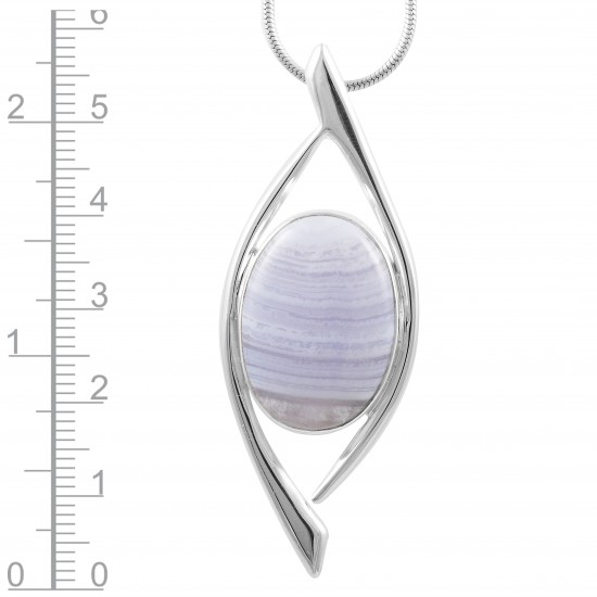 Blue Lace Agate Pendant