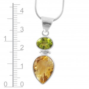 Citrine & Peridot Pendant