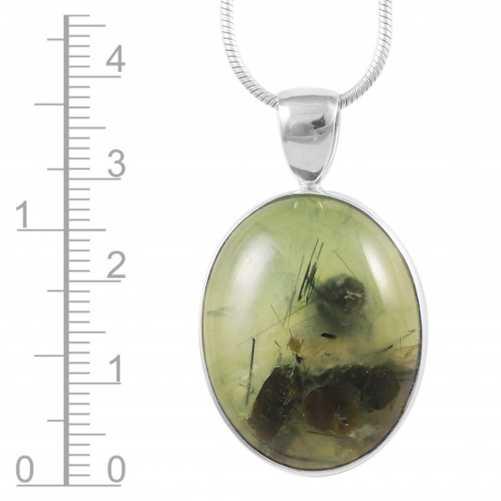Prehnite & Epidote Pendant