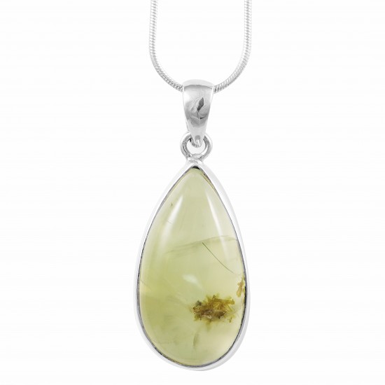 Prehnite & Epidote Pendant