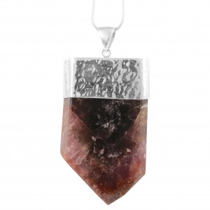 Cacoxenite in Amethyst Pendant