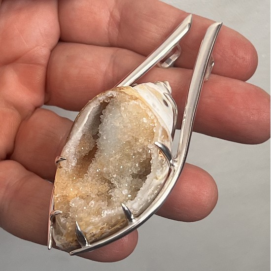 Spiralite Fossil Shell Pendant