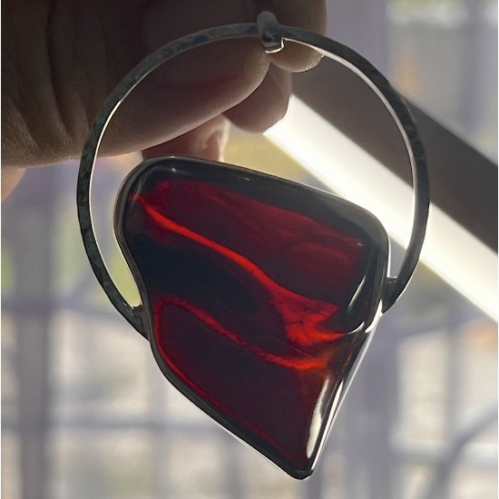 Mexican Red Amber Pendant