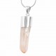 Pink Lemurian Crystal Pendant