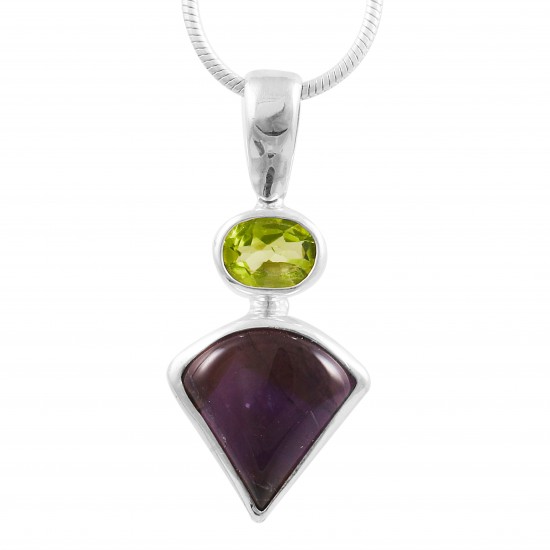 Amethyst & Peridot Pendant