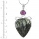 Seraphenite & Amethyst Pendant Seraphenite & Amethyst Pendant