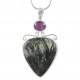 Seraphenite & Amethyst Pendant Seraphenite & Amethyst Pendant