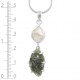 Moldavite & Herkimer Diamond Pendant