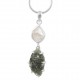 Moldavite & Herkimer Diamond Pendant