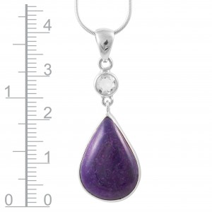 Sugilite & Clear Quartz Pendant