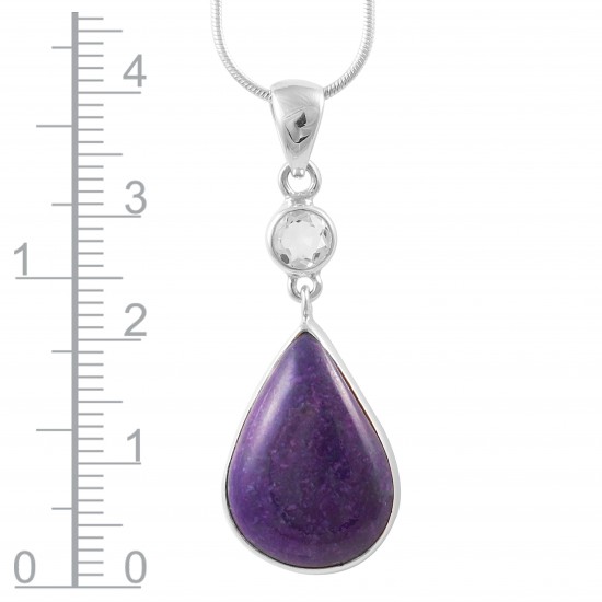 Sugilite & Clear Quartz Pendant Sugilite & Clear Quartz Pendant