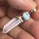 Clear Quartz & Larimar Pendant