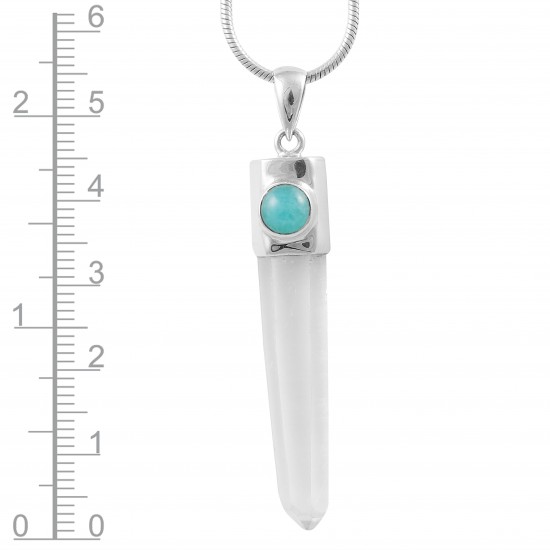 Clear Quartz & Amazonite Pendant Clear Quartz & Amazonite Pendant