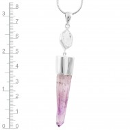 Vera Cruz Amethyst & Herkimer Diamond Pendant