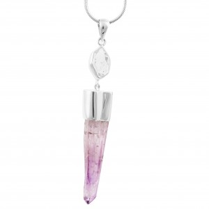 Vera Cruz Amethyst & Herkimer Diamond Pendant