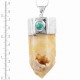 Agate Druzy & Turquoise Pendant Agate Druzy & Turquoise Pendant