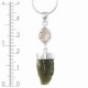 Moldavite & Herkimer Diamond Pendant