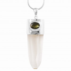 Lemurian Quartz & Moldavite Pendant