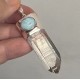 Lemurian Quartz & Larimar Pendant