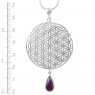 Sugilite & Flower of Life Pendant