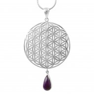 Sugilite & Flower of Life Pendant