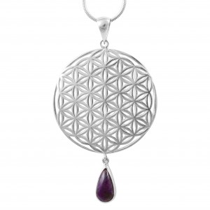 Sugilite & Flower of Life Pendant