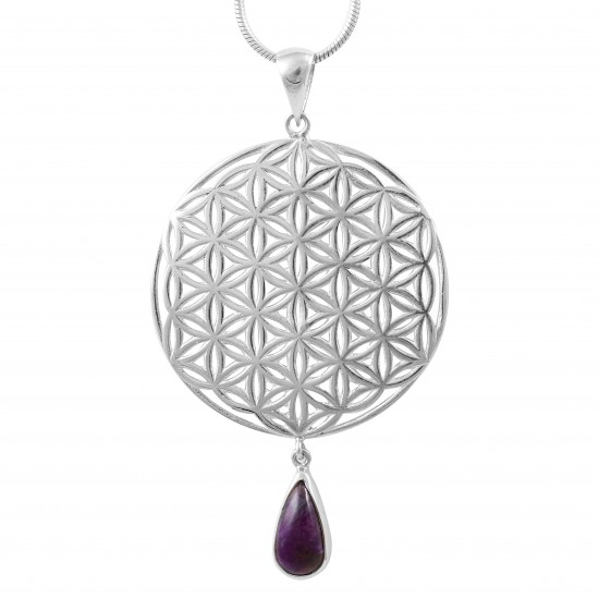 Sugilite & Flower of Life Pendant Sugilite & Flower of Life Pendant