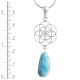 Turquoise & Seed of Life Pendant