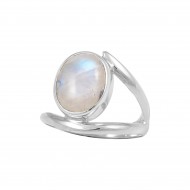 Rainbow Moonstone Ring