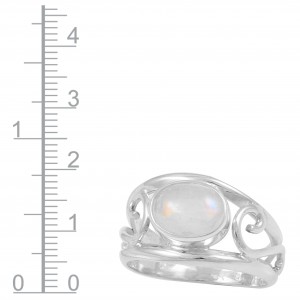 Rainbow Moonstone Ring