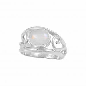 Rainbow Moonstone Ring