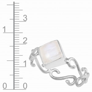 Rainbow Moonstone Ring