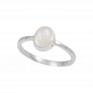 Rainbow Moonstone Ring