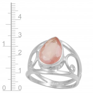 Rose Quartz Ring (faceted)