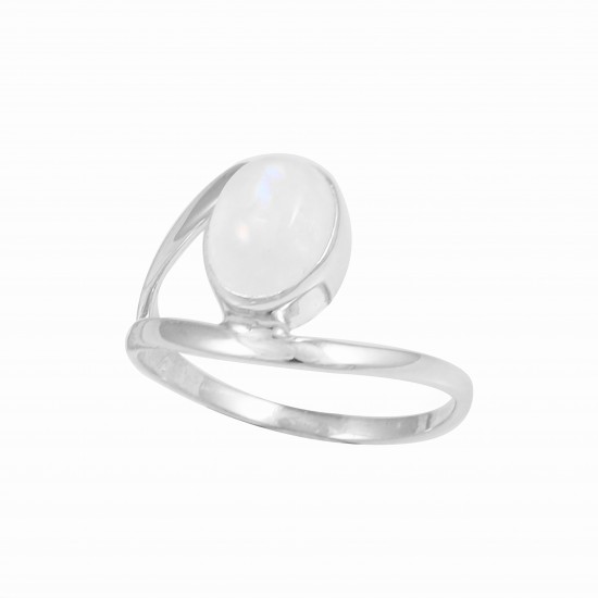 Rainbow Moonstone Ring