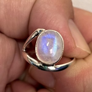 Rainbow Moonstone Ring